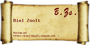 Biel Zsolt névjegykártya